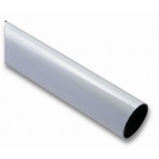 Poom, ümar, alumiinium, valge Ø90x6250 mm